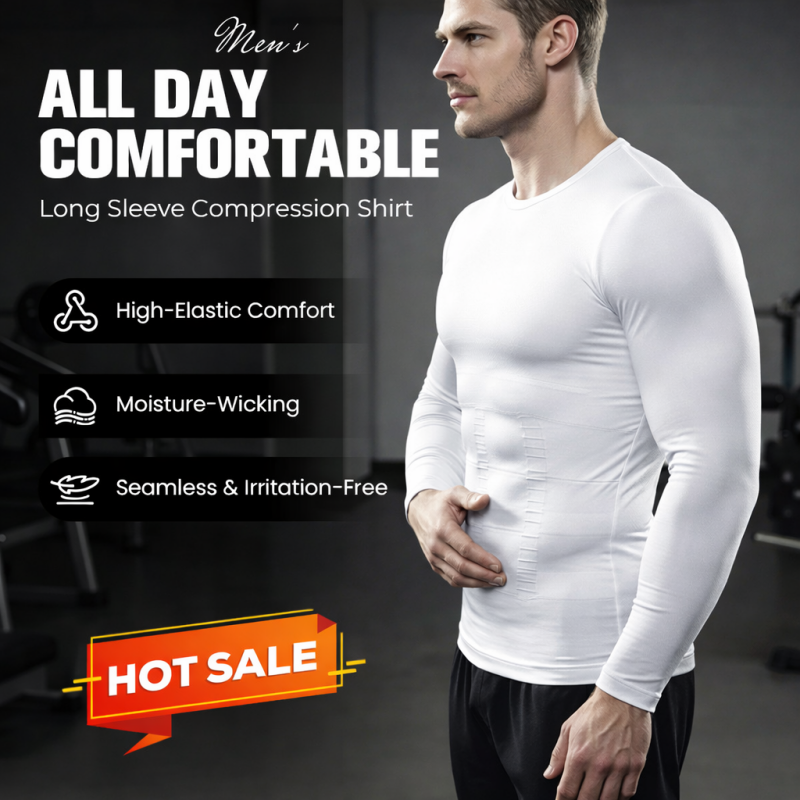 Maglia compressiva da uomo a maniche lunghe