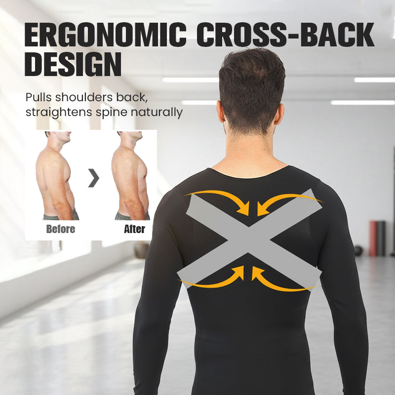 Maglia compressiva da uomo a maniche lunghe