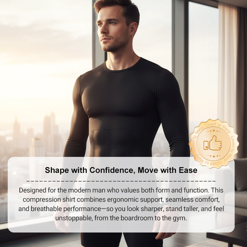 Maglia compressiva da uomo a maniche lunghe