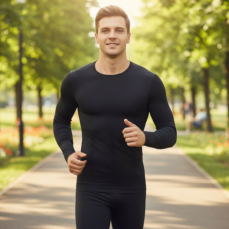 Maglia compressiva da uomo a maniche lunghe