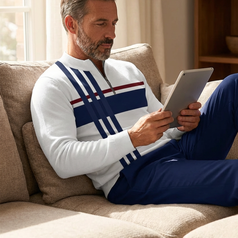 📢60% OFF!🔥Men's Graphic Print Pullover & Pants Set