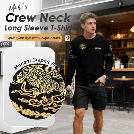 T-Shirt a Maniche Lunghe Girocollo da Uomo