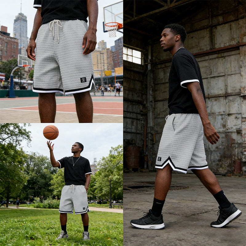 📢2026 NEW ARRIVALS🩳Drawstring Waist Sport Shorts with Striped Hem