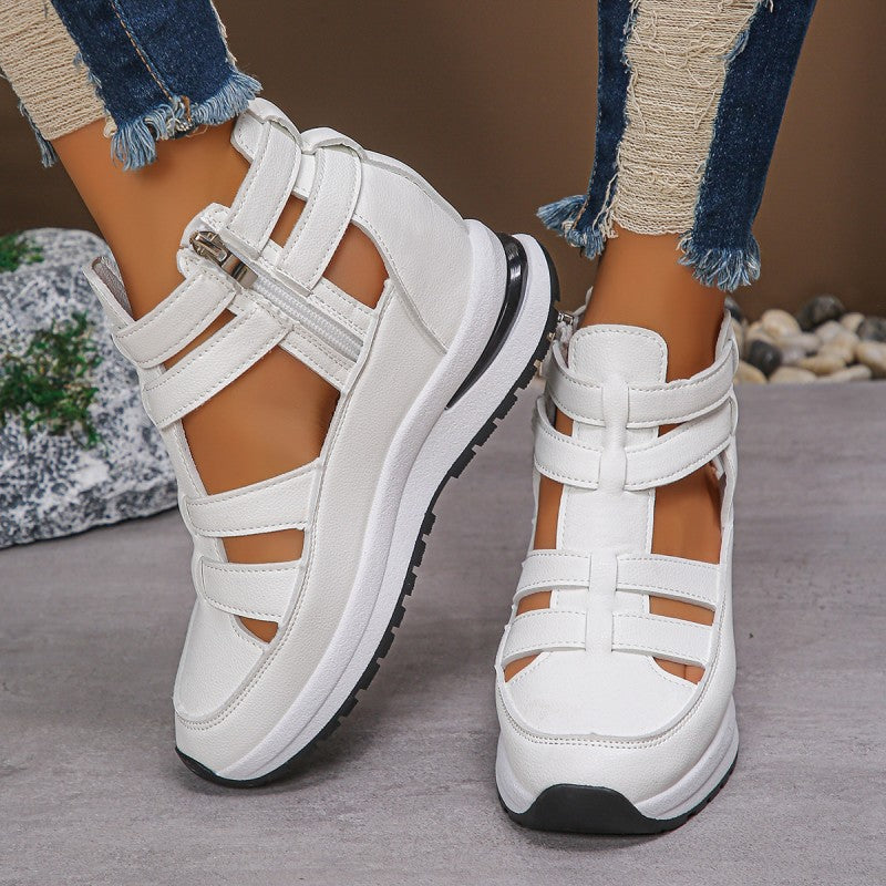 ⏳Time-Limited Special⏰Women's Fashion Breathable Wedge Sandals with Side Zipper Closure