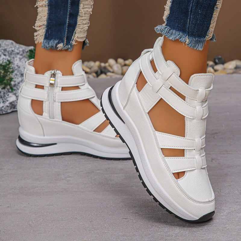 ⏳Time-Limited Special⏰Women's Fashion Breathable Wedge Sandals with Side Zipper Closure