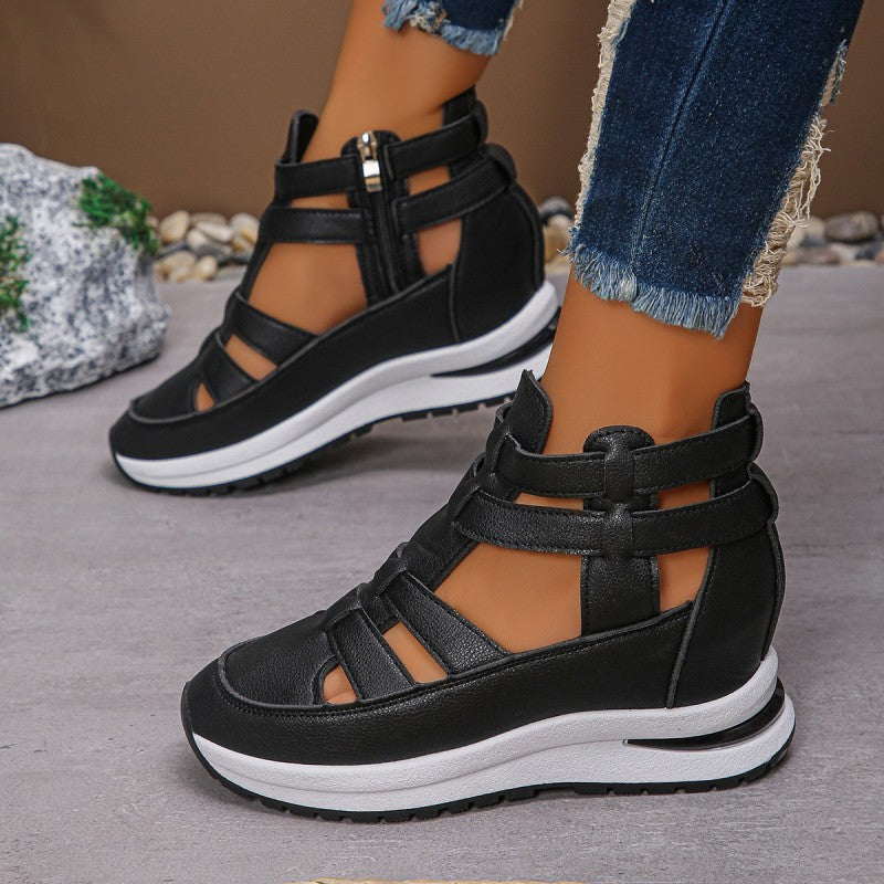 ⏳Time-Limited Special⏰Women's Fashion Breathable Wedge Sandals with Side Zipper Closure
