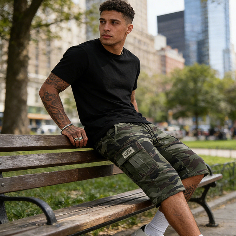 Men's Camouflage Cargo Shorts with Multiple Pocket