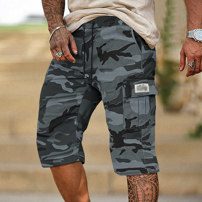 Men's Camouflage Cargo Shorts with Multiple Pocket