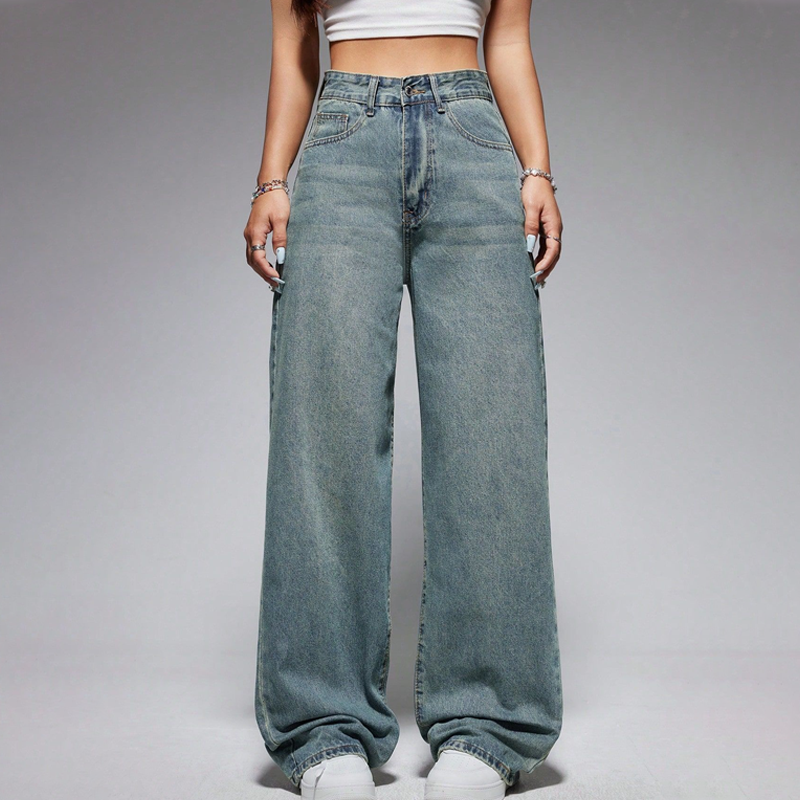 ✨ 50% OFF NOW! 👖Women's High-Waisted Straight Leg Jeans – Elongate & Perfect Fit! 🤎