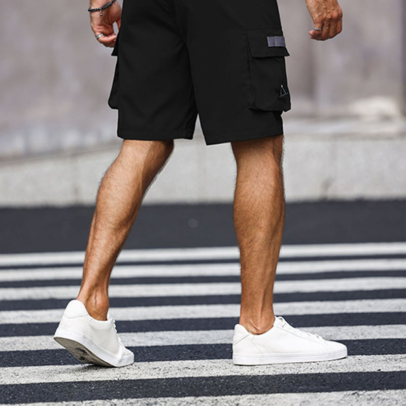 Men's Casual Cargo Shorts with Drawstring Waist