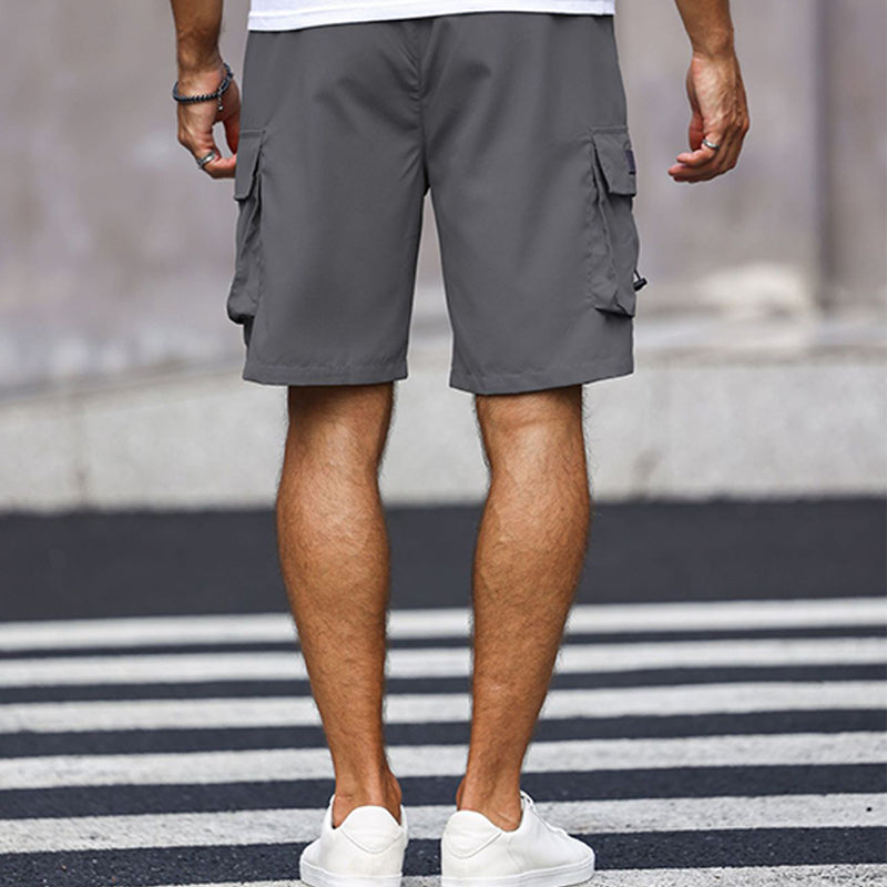 Men's Casual Cargo Shorts with Drawstring Waist