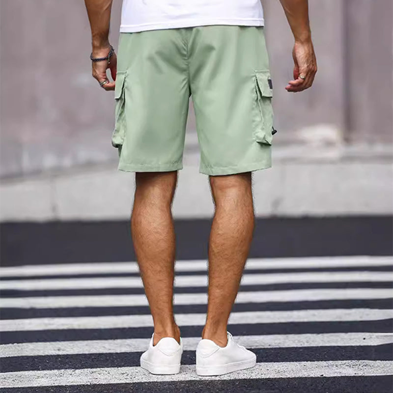 Men's Casual Cargo Shorts with Drawstring Waist