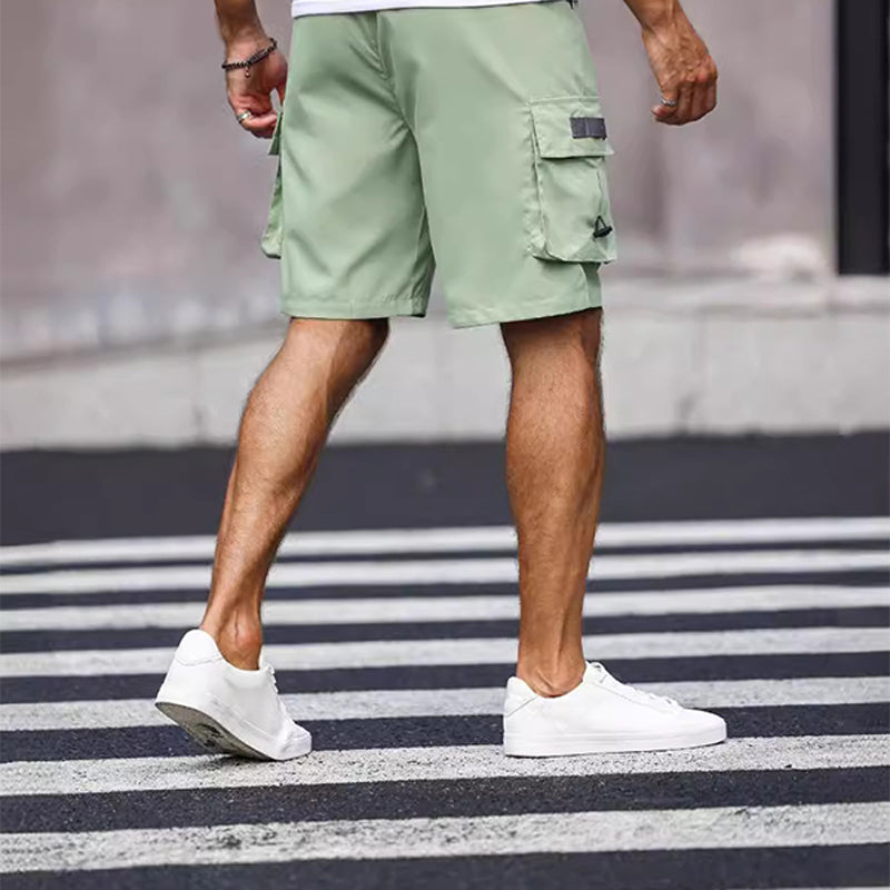Men's Casual Cargo Shorts with Drawstring Waist