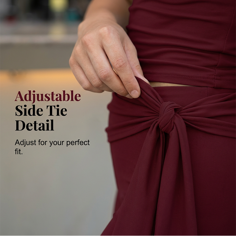 One-Shoulder Top & Capri Pants 2-Piece Set