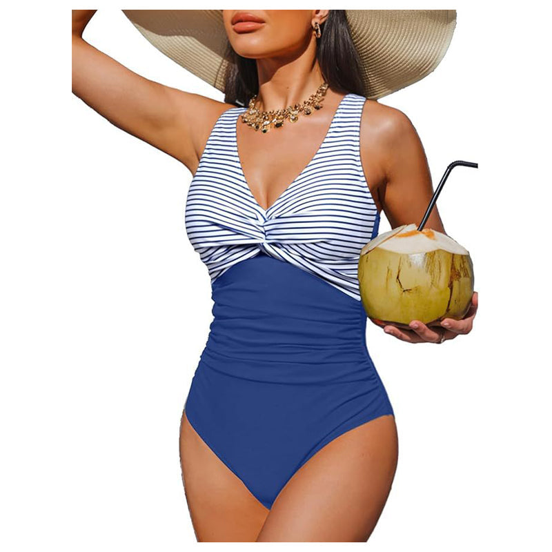 🥳2026 HOT SALE🥳💞50K+ SOLD!👵🏖️ 49% OFF! Women's One-Piece Swimsuit – Tummy control ruching, elegant twist-front. Wide straps stay put, no digging. Quick-dry fabric. Perfect for pool or beach. 🌊💕