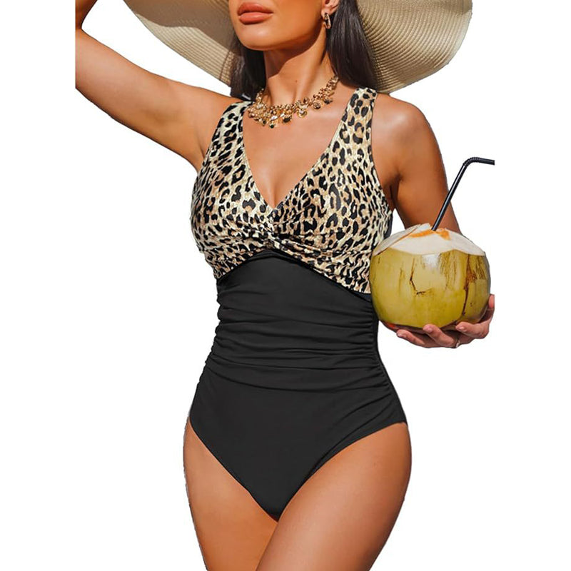 🥳2026 HOT SALE🥳💞50K+ SOLD!👵🏖️ 49% OFF! Women's One-Piece Swimsuit – Tummy control ruching, elegant twist-front. Wide straps stay put, no digging. Quick-dry fabric. Perfect for pool or beach. 🌊💕