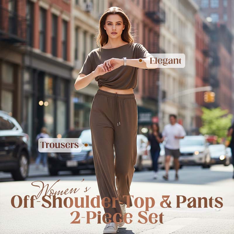 🎁2026 New Arrivals 50% OFF💥Women's Off-Shoulder Top & Pants 2-Piece Set
