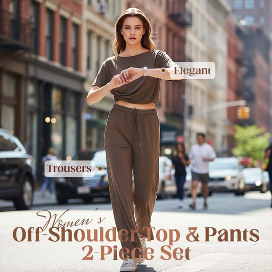 🎁2026 New Arrivals 50% OFF💥Women's Off-Shoulder Top & Pants 2-Piece Set