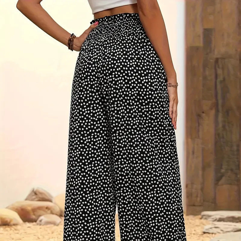 🔥2026 New Arrival ＆ Hot Sale🔥Women's Smocked High Waist Wide Leg Pants