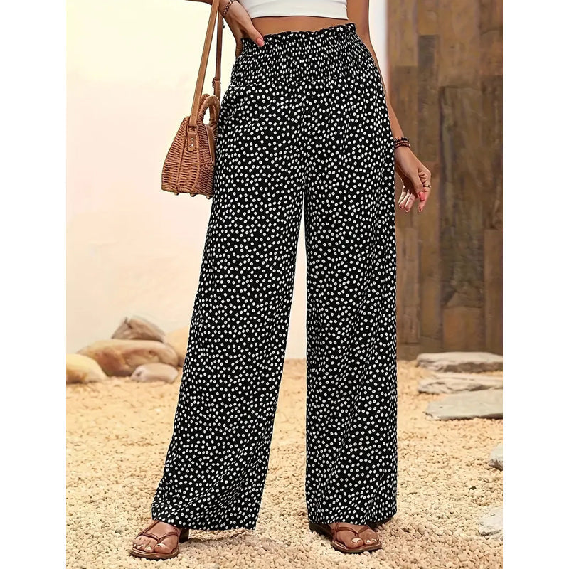🔥2026 New Arrival ＆ Hot Sale🔥Women's Smocked High Waist Wide Leg Pants