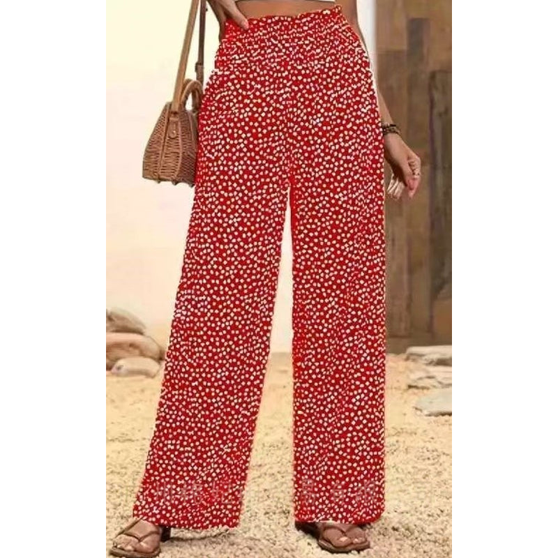 🔥2026 New Arrival ＆ Hot Sale🔥Women's Smocked High Waist Wide Leg Pants