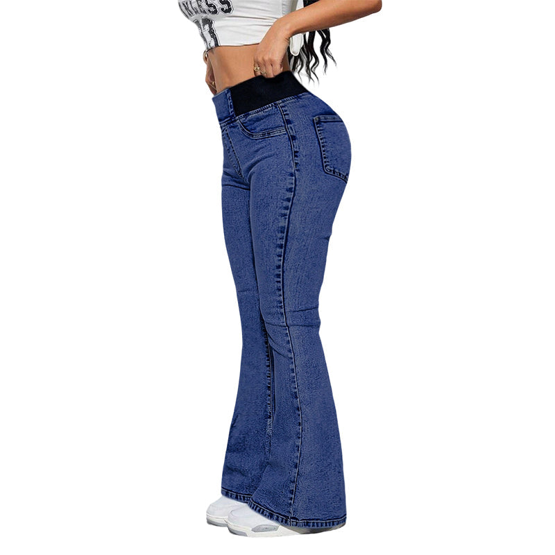 Chic Rhinestone Tank Top & Flare Jeans 2-Piece Set