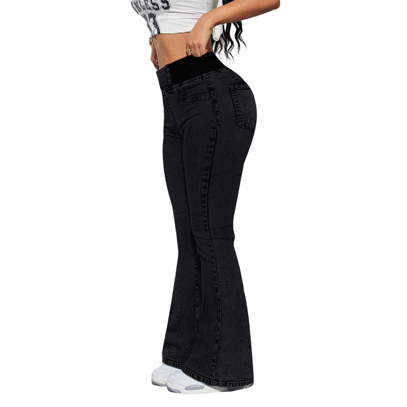 Chic Rhinestone Tank Top & Flare Jeans 2-Piece Set
